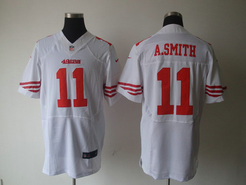 Nike Elite Jersey nfl San Francisco 49ers 11 Smith White Authentic